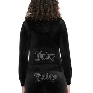 Juicy Couture Black Velour Hoodie Set NWT